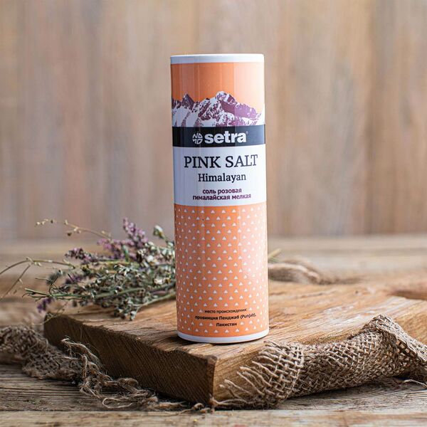 Розовая соль мелкого помола «Setra»