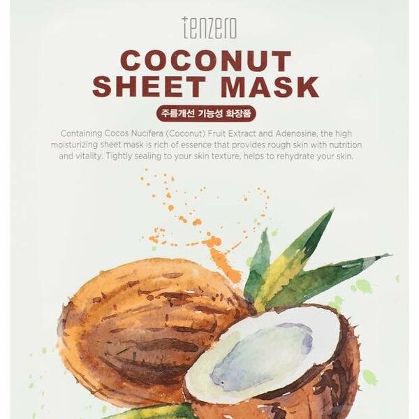 Маска тканевая для лица Tenzero с экстрактом кокоса
