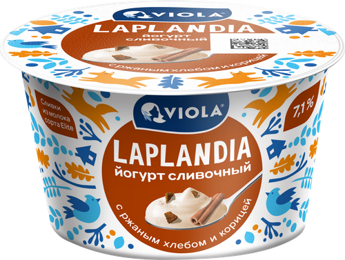 

Йогурт Viola Laplandia Ржаной хлеб корица 7.1% 180 г