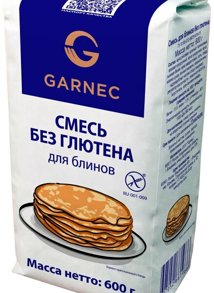 Смесь для выпечки Garnec для блинов без глютена 600г