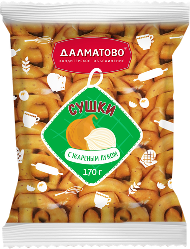 

Хлебные палочки ДАЛМАТОВО с луком, 170г