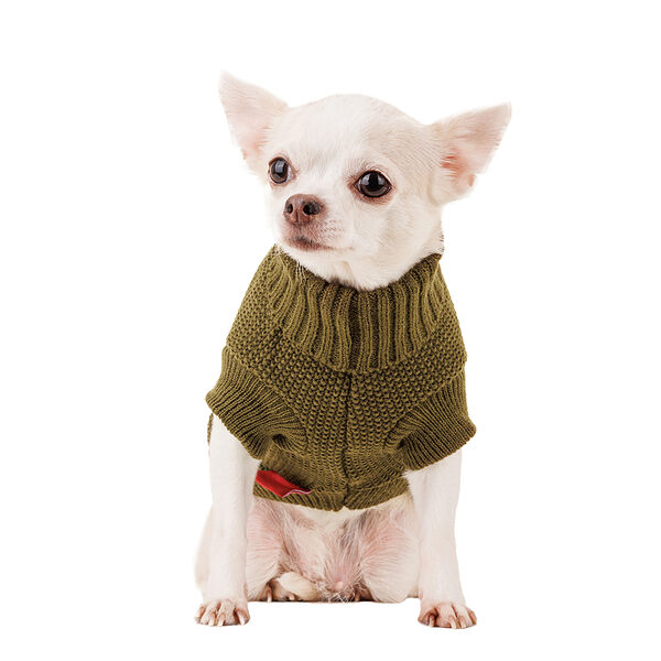 Свитер для собак 25см S зеленый (унисекс)