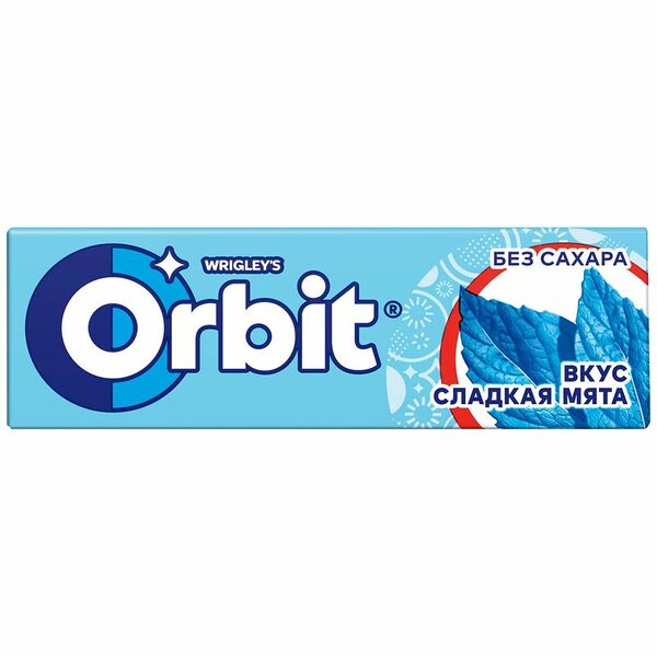 Жевательная резинка Orbit Сладкая мята подушечки, 13.6г