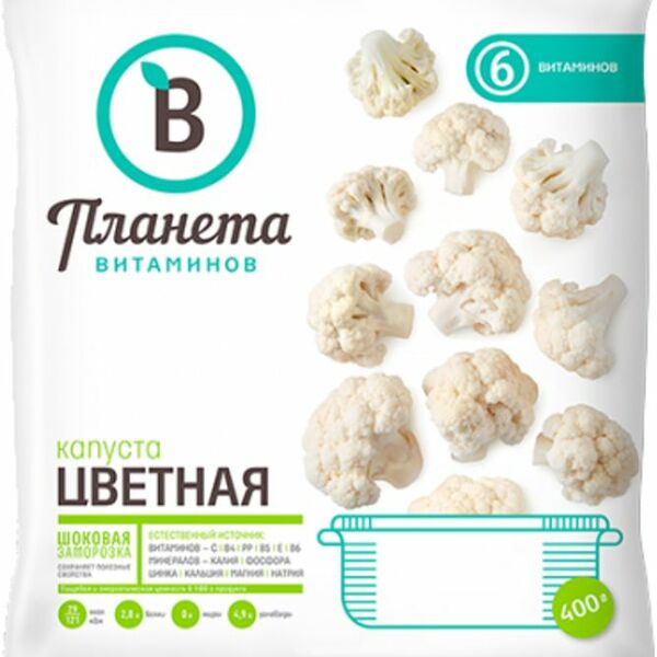 Капуста цветная Планета Витаминов быстрозамороженная