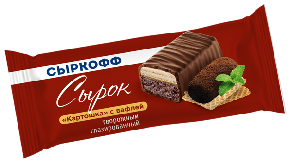 Сырок творожный Сыркофф Картошка с вафлей, 23%