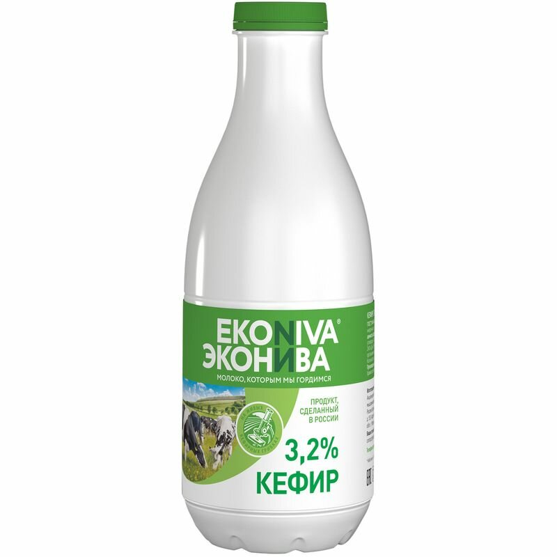 Купить Кефир Эконива 3.2%, 1л по низкой цене с быстрой доставкой от 30 ...
