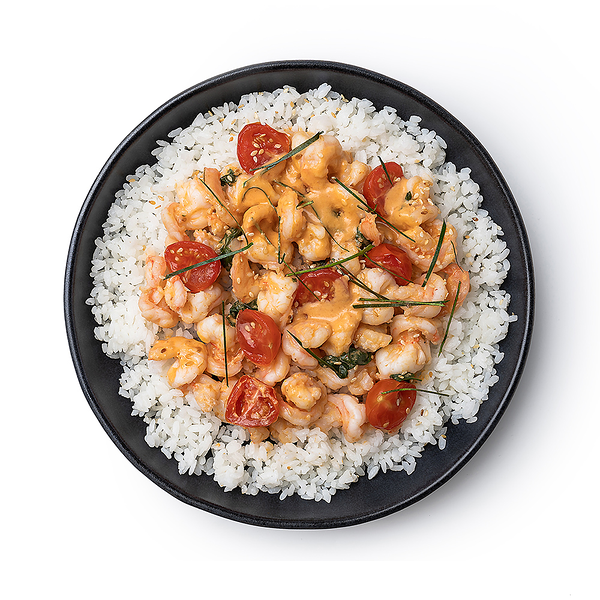 Креветки белоногие в соусе Том Ям на рисе TASTE OF, Уже Готово