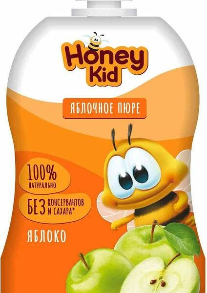 Пюре Honey Kid яблочное с 4 мес. 90г