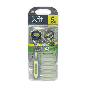 Станок для бритья Мужской, с плавающей 3d головкой и 5 лезвиями + 4 сменнные лезвия Kai Япония