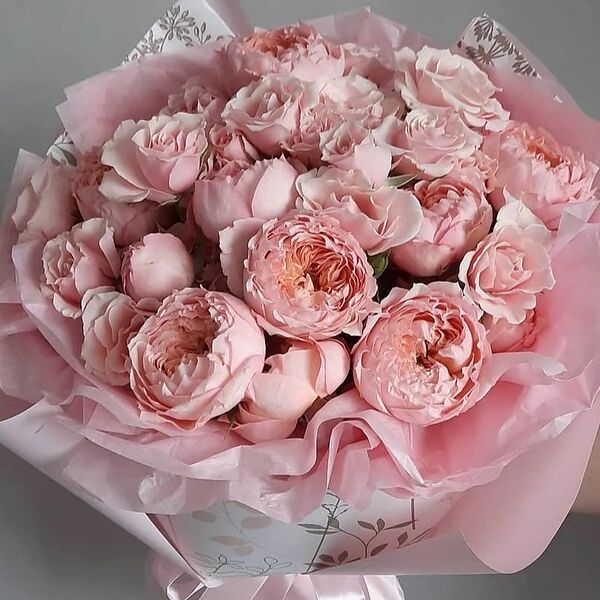 Букет из нежно-розовых роз Джульетта