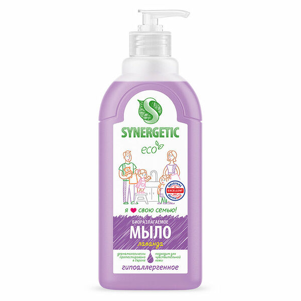 Мыло жидкое Synergetic Биоразлагаемое Лаванда