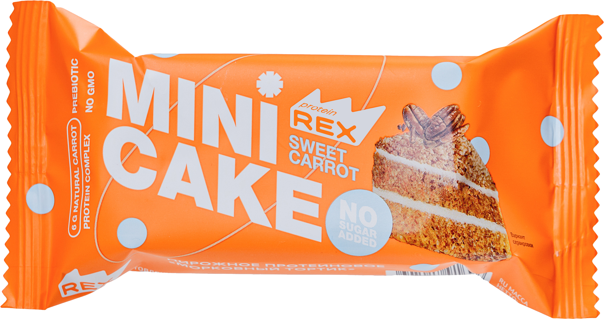 

Пирожное Protein Rex протеиновое Морковный тортик