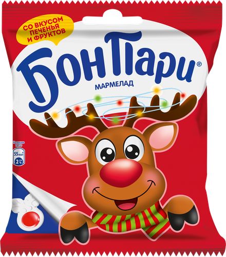 

Мармелад Бон Пари Новый год со вкусом печенья и фруктов 100 г