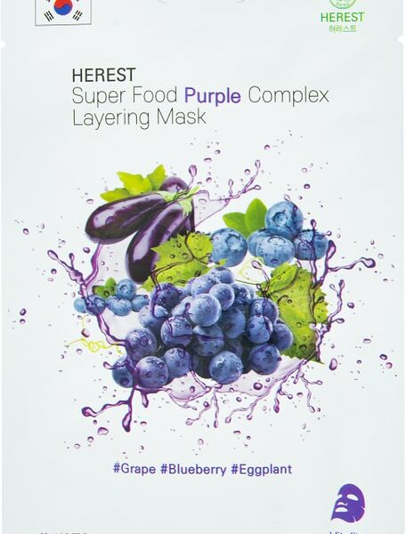 Маска для лица Herest Super Food Purple Complex Layering Mask Тонизирующий комплекс 23мл