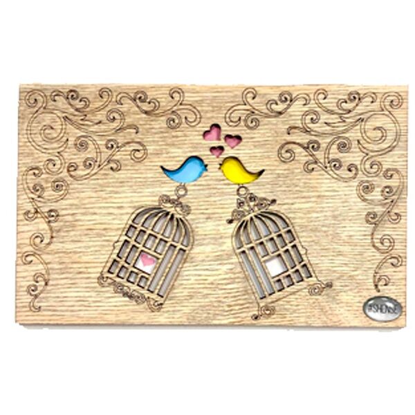 Открытка Shense влюбленные птички