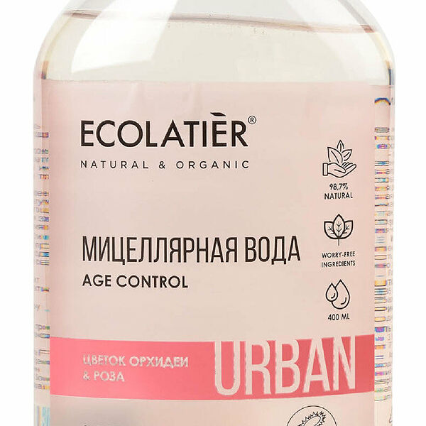 Мицеллярная вода Ecolatier Urban для снятия макияжа Цветок орхидеи и роза 400 мл