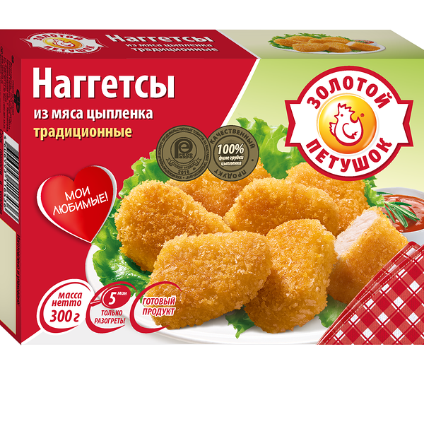 Наггетсы Золотой петушок Традиционные из мяса цыпленка