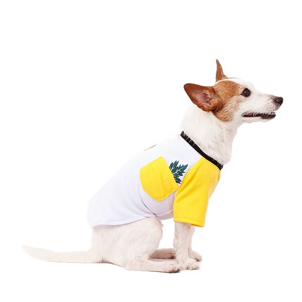 Футболка для собак с жирафом M белый (унисекс)