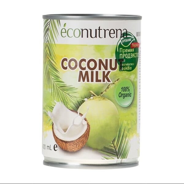 Молоко кокосовое Econutrena органическое 17%