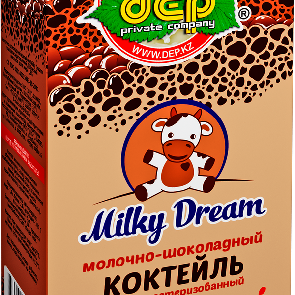 Коктейль молочный ДЕПОВСКИЙ Шоколадный 1,8%, без змж, 500г