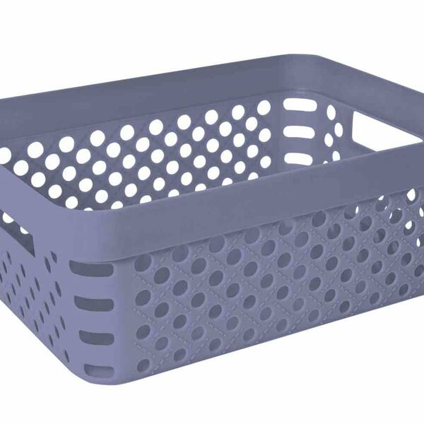 Корзина для хранения Архимед цвет: голубой 36x27x14 см, 11 л