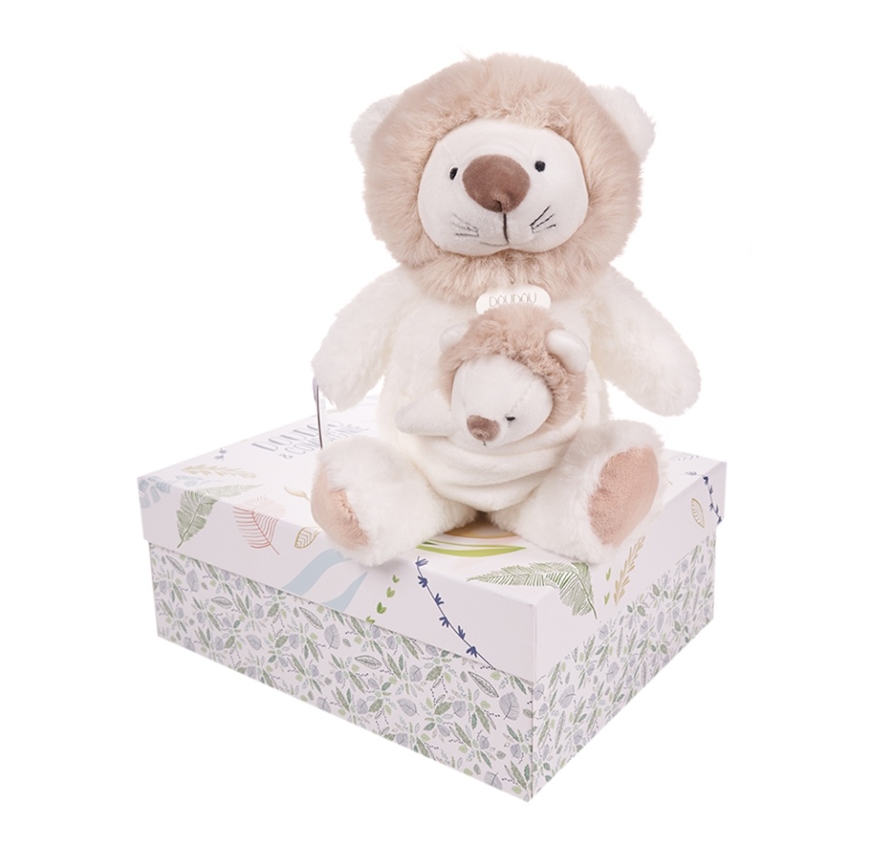 

Игрушка мягкая «Лев со львёнком» в подарочной коробке, Doudou et Compagnie, 25 см, Франция
