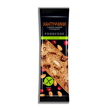 

Кантуччини FOODCODE с дикой клюквой и миндалем без глютена