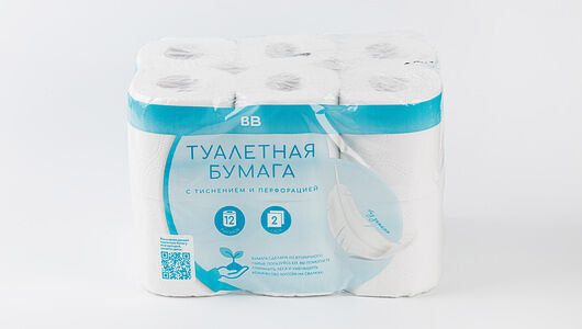Туалетная бумага, 12 рулонов