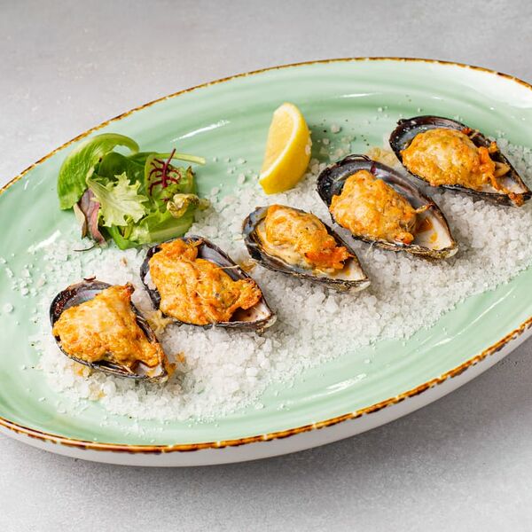 Мидии гигант запеченые