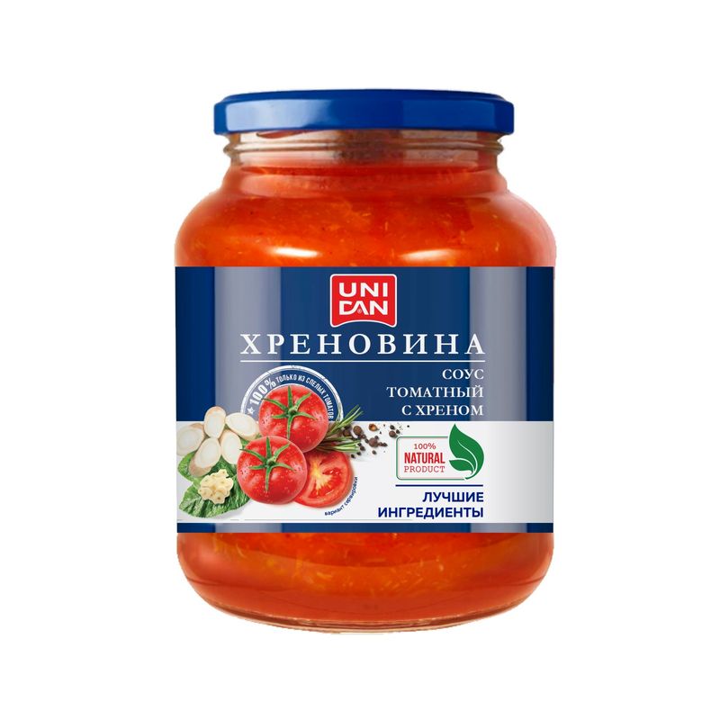 

Соус томатный Uni dan с хреном 500 г