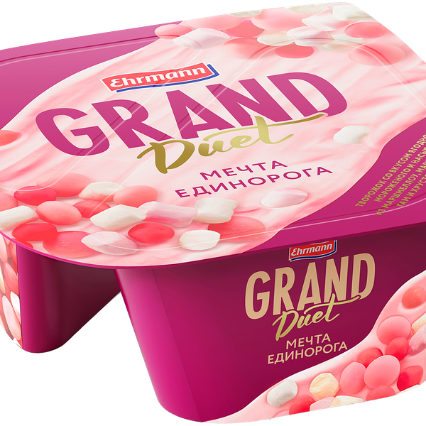 Десерт творожный Ehrmann Grand Duet Мечта единорога 5,5%