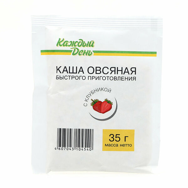 Каша овсяная Каждый День с клубникой