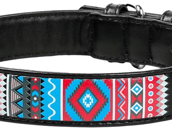 Ошейник для собак Collar Waudog Design Этно, ширина 20 мм., длина 30 - 39 см., Черный