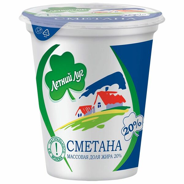 Сметана Летний Луг 20% 400 г