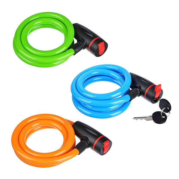 Vetta замок велосипедный противоугонный тросовый 12x1200мм, металл, пластик, 3 цвета