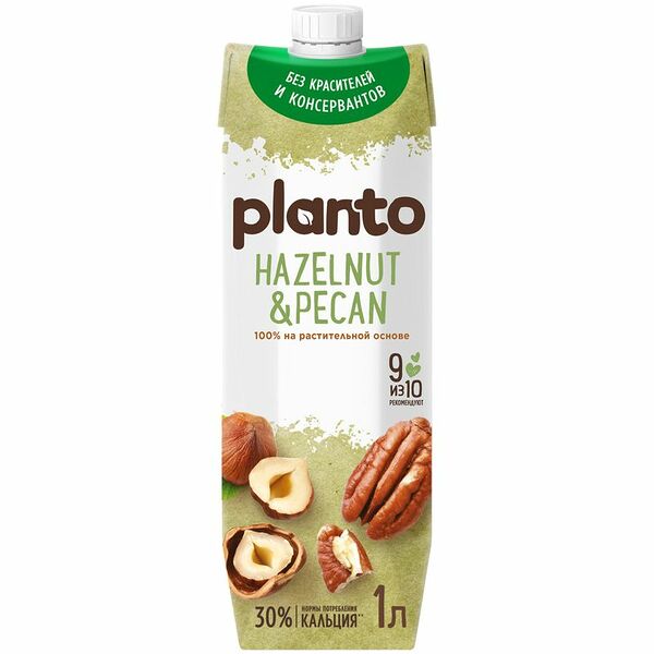 Напиток Planto Hazelnut&Pecan ореховый ультрапастеризованный, 1л