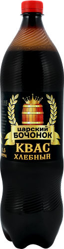 Квас Царский Бочонок Хлебный фильтрованный, 1.5л
