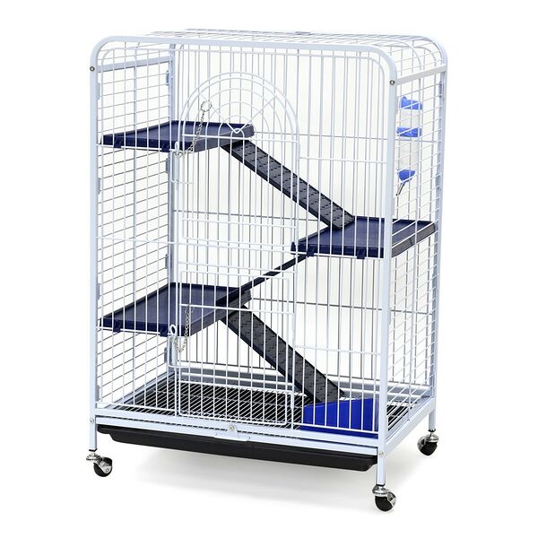 Клетка KREDO для шиншилл 64х44х93см 3-эт. выдв. поддон укомп. на колесах