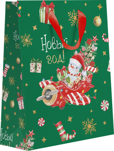 

Пакет подарочный Новогодняя сказка, 14,6х11,4х6,4см, Арт. S в ассортименте