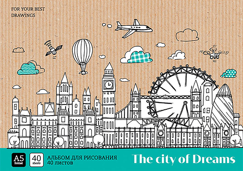 Альбом для рисования ArtSpace Путешествия City of dreams А5, 40 листов, в ассортименте