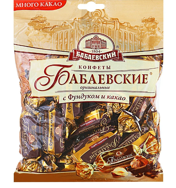Конфеты Бабаевский с фундуком и какао