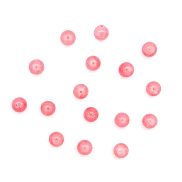 1301132 Бусины стеклянные 'Нефритовое кракле' 10мм, упак/20шт., Astra&Craft(2 розовый)