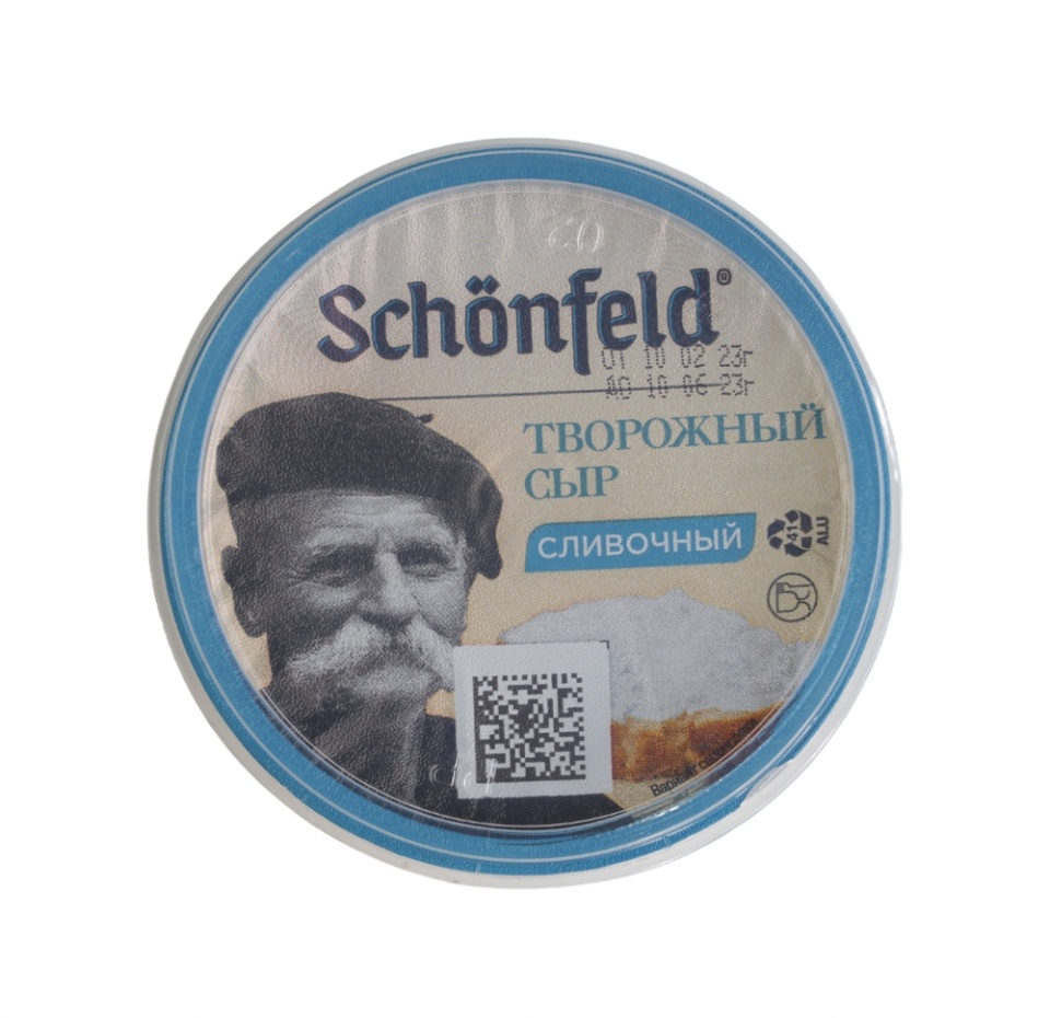 

Сыр творожный Schonfeld сливочный 65% 140 г