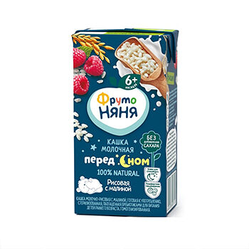 Каша ФрутоНяня Молочно-рисовая с малиной