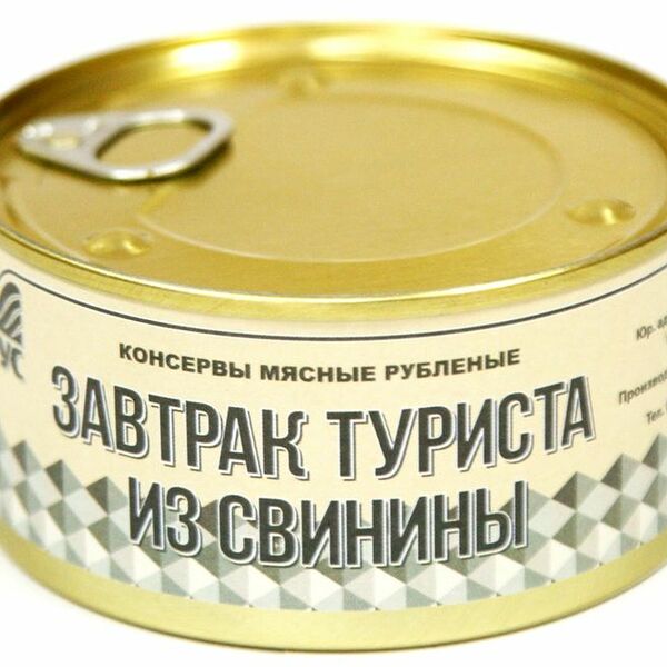 Мясные консервы из свинины Атрус Завтрак туриста