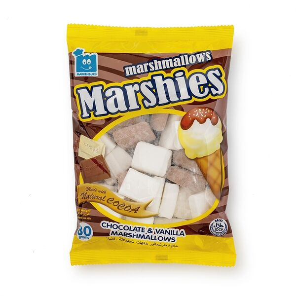 Зефир Markenburg маршиз маршмеллоу с шоколадно-ванильным вкусом, 80 г