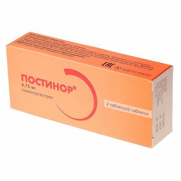 Постинор таблетки 0.75 мг 2 шт