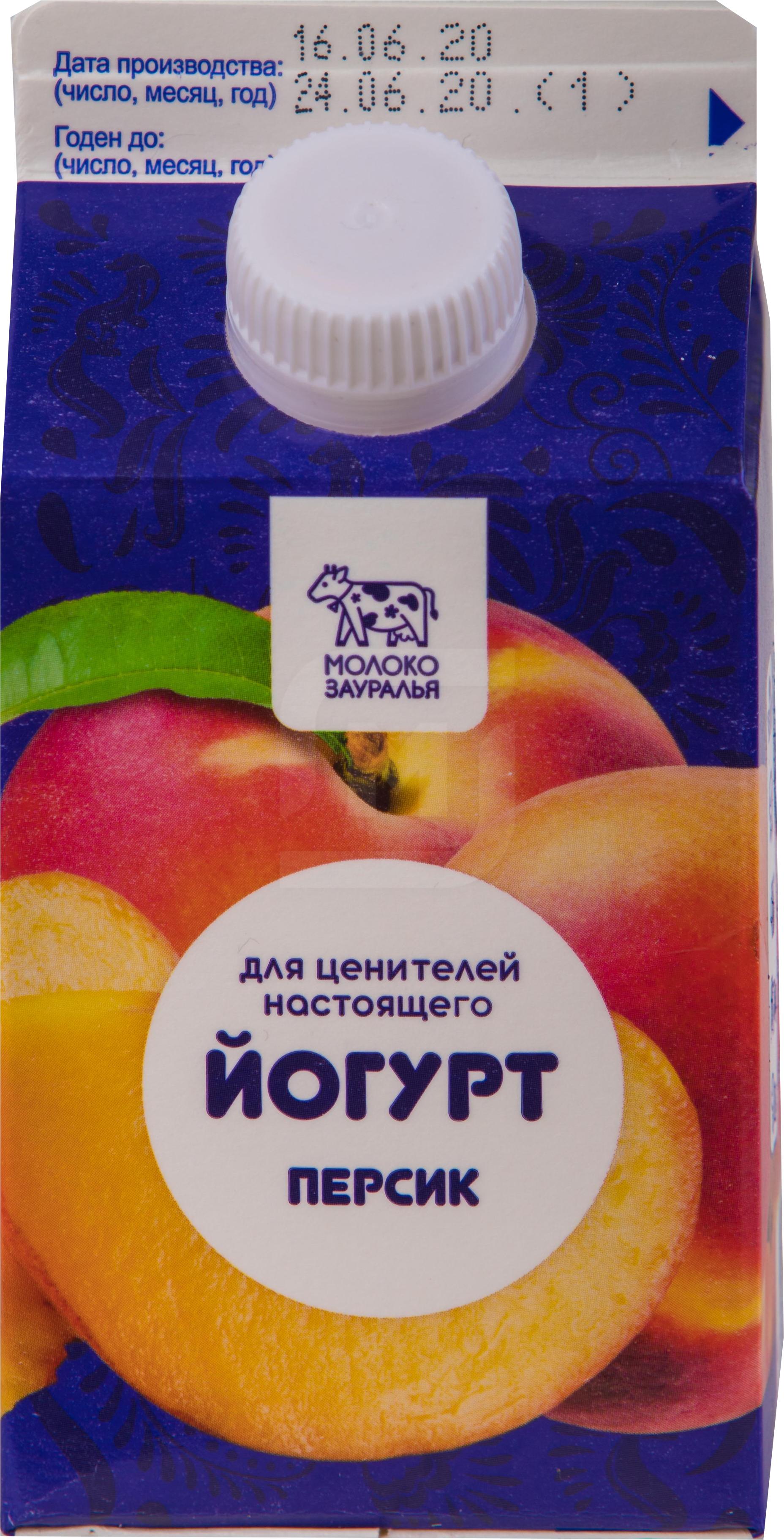 

Йогурт питьевой Молоко Зауралья со вкусом персика 2.5% 450 г