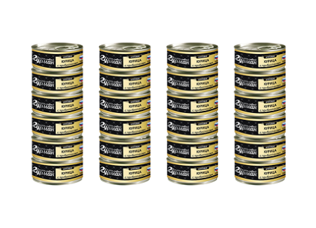 Корм для собак Счастливый Гурман Курица натуральная с пребиотиком в желе (упаковка - 24 шт)