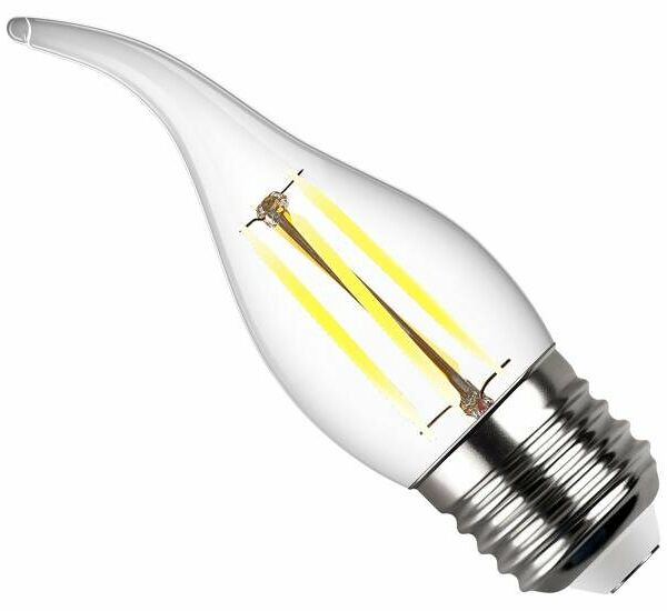 Лампа филаментная АШАН Красная птица Свеча на ветру Е27 теплый свет, 8 Вт